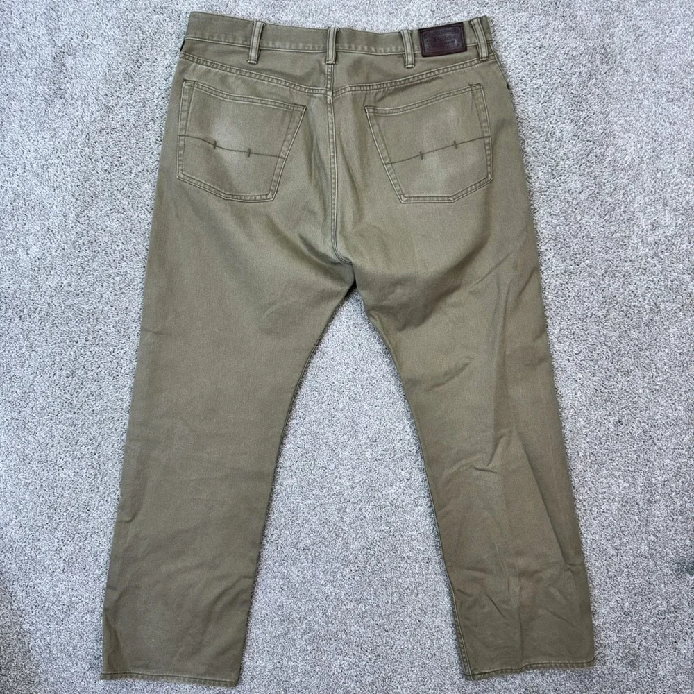 Polo Ralph Lauren Pants Mens 38x32 Khaki Brown Cotton Straight Leg Twill Jeans